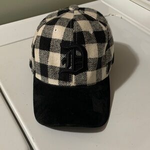 Black and White Detroit Checkered Cap
